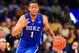 Feb 18, 2014; Atlanta, GA, USA; Duke Blue Devils forward Jabari Parker (1) takes the ball down court in the first half against the Georgia Tech Yellow Jackets at Hank McCamish Pavilion. Mandatory Credit: Daniel Shirey-USA TODAY Sports