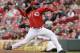 Cincinnati Reds starting pitcher Johnny Cueto throws against the San Diego Padres in the fourth inning of a baseball game, Thursday, May 15, 2014, in Cincinnati. (AP Photo/Al Behrman)