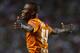 Pachuca's Enner Valencia, celebrates after scoring against Leon during a Mexican soccer league match in Leon, Thursday, May 15, 2014. (AP Photo/Christian Palma)