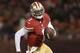 San Francisco 49ers quarterback Josh Johnson (1) scrambles against the San Diego Chargers during the second half of an NFL preseason football game in San Francisco, Thursday, Aug. 30, 2012. (AP Photo/Marcio Jose Sanchez)