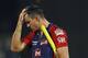 Delhi Daredevils' Kevin Pietersen reacts as he leaves the ground after his dismissal by Pune Warriors' Sourav Ganguly, unseen, during their Indian Premier League (IPL) match in New Delhi, India, Saturday, April 21, 2012. (AP Photo)