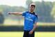 ST ALBANS, ENGLAND - MAY 14: Aaron Ramsey of Arsenal in action during a training session ahead of the FA Cup Final match between Arsenal and Hull City at London Colney on May 14, 2014 in St Albans, England. (Photo by Clive Mason/Getty Images)
