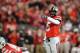 COLUMBUS, OH - OCTOBER 26: Quarterback Braxton Miller #5 of the Ohio State Buckeyes calls a play against the Penn State Nittany Lions at Ohio Stadium on October 26, 2013 in Columbus, Ohio. (Photo by Jamie Sabau/Getty Images)
