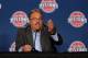 AUBURN HILLS, MI - MAY 15: Detroit Pistons head coach and President of Basketball Operations Stan Van Gundy talks during his introductory press conference at the Palace of Auburn Hills on May 15, 2014 in Auburn Hills, Michigan. NOTE TO USER: User expressly acknowledges and agrees that, by downloading and or using this photograph, User is consenting to the terms and conditions of the Getty Images License Agreement. (Photo by Gregory Shamus/Getty Images)