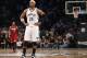 Brooklyn Nets forward Paul Pierce (34) reacts in the waning seconds of the second half of Game 4 of their second-round NBA playoff basketball game at the Barclays Center, Monday, May 12, 2014, in New York. The Heat defeated the Nets 102-96 not go up 3-1 in the series. (AP Photo)