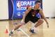 Aaron Gordon, from Arizona, participates in the NBA shuttle run at the 2014 NBA basketball draft combine Friday, May 16, 2014, in Chicago. (AP Photo/Charles Rex Arbogast)