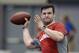 AJ McCarron throws a pass in front of NFL scouts during Pro Day at the University of Alabama on Wednesday, Mar. 12, 2014, in Tuscaloosa, Ala. (AP Photo/Butch Dill)