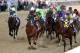 LOUISVILLE, KY - MAY 03: Jockey Victor Espinoza guides California Chrome #5 to the finish line to win the 140th running of the Kentucky Derby at Churchill Downs on May 3, 2014 in Louisville, Kentucky. (Photo by Matthew Stockman/Getty Images)