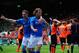 GLASGOW, SCOTLAND - MAY 17 : Steven May of St Johnstone celebrates scoring with his team mate, only to have the goal chopped off for handball during The William Hill Scottish Cup Final between St Johnstone and Dundee United at Celtic Park Stadium on May 17, 2014 in Glasgow Scotland. (Photo by Mark Runnacles/Getty Images)