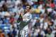 Real Madrid's Gareth Bale from Wales gestures during a Spanish La Liga soccer match between Real Madrid and Espanyol at the Santiago Bernabeu stadium in Madrid, Spain, Saturday, May 17, 2014. (AP Photo/Daniel Ochoa de Olza)