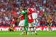 LONDON, ENGLAND - MAY 17: Despair for Hull City as Per Mertesacker (4), Wojciech Szczesny (1), Laurent Koscielny (6) and Mesut Oezil of Arsenal (11) celebrate victory after the FA Cup with Budweiser Final match between Arsenal and Hull City at Wembley Stadium on May 17, 2014 in London, England. (Photo by Paul Gilham/Getty Images)