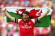 LONDON, ENGLAND - MAY 17: Aaron Ramsey of Arsenal celebrates victory after the FA Cup with Budweiser Final match between Arsenal and Hull City at Wembley Stadium on May 17, 2014 in London, England. (Photo by Clive Mason/Getty Images)