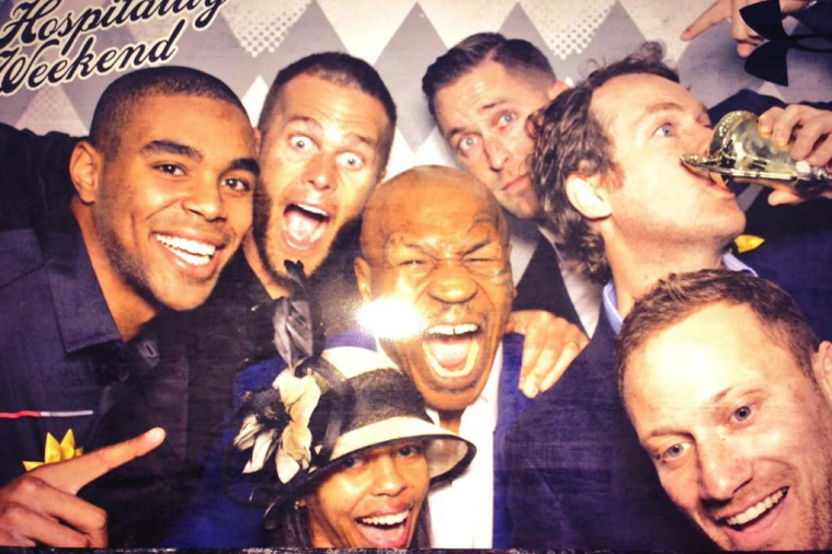 Mike Tyson, Tom Brady and Kliff Kingsbury Take Fantastic Photo at 2014 Preakness