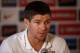 England national soccer team captain Steven Gerrard speaks during a press conference at the Grove Hotel in Chandler's Cross, England, Monday, Oct. 14, 2013. England will play Poland in a World Cup Group H qualification soccer match at Wembley stadium in London on Tuesday. (AP Photo/Matt Dunham)