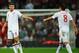 LONDON, ENGLAND - SEPTEMBER 11: Steven Gerrard (L) of England passes the captains armband to Frank Lampard of England after being sent off by match referee Cuneyt Cakir during the FIFA 2014 World Cup Group H qualifying match between England and Ukraine at Wembley Stadium on September 11, 2012 in London, England. (Photo by Laurence Griffiths/Getty Images)
