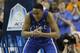 Duke's Jabari Parker reacts after making a basket against Virginia during the second half of an NCAA college basketball game in the championship of the Atlantic Coast Conference tournament in Greensboro, N.C., Sunday, March 16, 2014. (AP Photo/Gerry Broome)