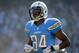 SAN DIEGO, CA - NOVEMBER 25: Danario Alexander #84 of the San Diego Chargers comes to the line during a 16-13 win over the Baltimore Ravens at Qualcomm Stadium on November 25, 2012 in San Diego, California. (Photo by Harry How/Getty Images)