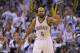 OKLAHOMA CITY, OK - April 29, 2014: Derek Fisher #6 of the Oklahoma City Thunder during the game against the Memphis Grizzlies in Game 5 of the Western Conference Quarterfinals during the 2014 NBA Playoffs at the Chesapeake Arena on April 29, 2014 in Oklahoma City, Oklahoma. NOTE TO USER: User expressly acknowledges and agrees that, by downloading and/or using this photograph, user is consenting to the terms and conditions of the Getty Images License Agreement. Mandatory Copyright Notice: Copyright 2014 NBAE (Photo by Richard Rowe/NBAE via Getty Images)