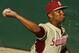 Florida State relief pitcher Jameis Winston (44) warms up in the bullpen in the eighth inning of an NCAA college baseball game against Miami on Sunday, March 2, 2014, in Tallahassee, Fla. Florida State won 13-6. (AP Photo/Phil Sears)