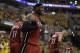 Miami Heat's LeBron James in action during the second half of Game 1 of the Eastern Conference finals NBA basketball playoff series against the Indiana Pacers Sunday, May 18, 2014, in Indianapolis. (AP Photo/Darron Cummings)