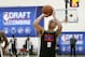 Shabazz Napier, from Connecticut, warms up before participating in the 2014 NBA basketball draft combine Friday, May 16, 2014, in Chicago. (AP Photo/Charles Rex Arbogast)