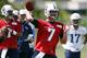 Tennessee Titans quarterback Zach Mettenberger (7) passes during NFL football rookie minicamp practice on Friday, May 16, 2014, in Nashville, Tenn. (AP Photo/Mark Humphrey)