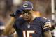 Chicago Bears wide receiver Brandon Marshall (15) walks on the sidelines in the first half of an NFL football game against the New York Giants, Thursday, Oct. 10, 2013, in Chicago. (AP Photo/Nam Y. Huh)
