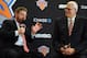NEW YORK, NY - MARCH 18: James Dolan, L, Executive Chairman of Madison Square Garden, and Phil Jackson answer questions together during the press conference to announce Jackson as the President of the New York Knicks at Madison Square Garden on March 18, 2014 in New York City. (Photo by Maddie Meyer/Getty Images)