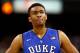 WINSTON-SALEM, NC - MARCH 05: Jabari Parker #1 of the Duke Blue Devils watches on during their game against the Wake Forest Demon Deacons at Joel Coliseum on March 5, 2014 in Winston-Salem, North Carolina. (Photo by Streeter Lecka/Getty Images)