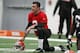 BEREA, OH - MAY 17: Cleveland Browns draft pick Johnny Manziel #2 stretches during the Cleveland Browns rookie minicamp on May 17, 2014 at the Browns training facility in Berea, Ohio. (Photo by David Maxwell/Getty Images)