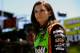 KANSAS CITY, KS - MAY 09: Danica Patrick, driver of the #10 GoDaddy Chevrolet, stands in the garage area during practice for the NASCAR Sprint Cup Series 5-Hour Energy 400 at Kansas Speedway on May 9, 2014 in Kansas City, Kansas. (Photo by Jared C. Tilton/Getty Images)