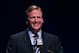 NEW YORK, NY - JANUARY 31: NFL Commissioner Roger Goodell speaks during a Super Bowl XLVIII news conference at the Rose Theater, Jazz at Lincoln Center on January 31, 2014 in New York City. (Photo by Jeff Gross/Getty Images)