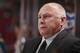 VANCOUVER, CANADA - MARCH 14: Head coach Barry Trotz of the Nashville Predators looks on from the bench during their NHL game against the Vancouver Canucks at Rogers Arena March 14, 2013 in Vancouver, British Columbia, Canada. Vancouver won 7-4.(Photo by Jeff Vinnick/NHLI via Getty Images)