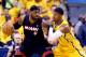 INDIANAPOLIS, IN - MAY 20: LeBron James #6 of the Miami Heat controls the ball against Paul George #24 of the Indiana Pacers during Game Two of the Eastern Conference Finals of the 2014 NBA Playoffs at at Bankers Life Fieldhouse on May 20, 2014 in Indianapolis, Indiana. NOTE TO USER: User expressly acknowledges and agrees that, by downloading and or using this photograph, User is consenting to the terms and conditions of the Getty Images License Agreement. (Photo by Andy Lyons/Getty Images)