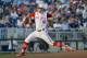 North Carolina State pitcher Carlos Rodon works against North Carolina in the first inning of an NCAA College World Series elimination game in Omaha, Neb., Thursday, June 20, 2013. (AP Photo/Ted Kirk)