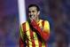 Barcelona's Pedro Rodriguez fails to score against Levante during their La Liga soccer match at the Ciutat de Valencia stadium in Valencia, Spain, Sunday, Jan. 19, 2014. (AP Photo/Alberto Saiz)