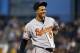 Baltimore Orioles third baseman Manny Machado (13) takes his position during the third inning of a baseball game against the Pittsburgh Pirates in Pittsburgh Tuesday, May 20, 2014. The Orioles won 9-2. (AP Photo/Gene J. Puskar)
