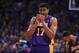 OKLAHOMA CITY, OK - MAY 21: Andrew Bynum #17 of the Los Angeles Lakers watches in Game Five of the Western Conference Semifinals between the Los Angeles Lakers and the Oklahoma City Thunder during the 2012 NBA Playoffs on May 21, 2012 at the Chesapeake Energy Arena in Oklahoma City, Oklahoma. NOTE TO USER: User expressly acknowledges and agrees that, by downloading and/or using this Photograph, user is consenting to the terms and conditions of the Getty Images License Agreement. Mandatory Copyright Notice: Copyright 2012 NBAE (Photo by Garrett W. Ellwood/NBAE via Getty Images)