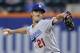 Los Angeles Dodgers starting pitcher Zack Greinke delivers against the New York Mets during the first inning of a baseball game, Thursday, May 22, 2014, in New York. (AP Photo/Julie Jacobson)