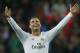 Real's Cristiano Ronaldo celebrates his second goal during a Spanish La Liga soccer match between Real Madrid and Osasuna at the Santiago Bernabeu stadium in Madrid, Spain, Saturday, April 26, 2014. (AP Photo/Andres Kudacki)