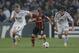 Donetsk's Bernard, center, Leverkusen's Lars Bender, left, and fellow team member Giulio Donati challenge for the ball during the Champions League group A soccer match between Bayer 04 Leverkusen and FC Shakhtar Donetsk at the Donbas Arena stadium in Donetsk, Ukraine, Tuesday, Nov. 5, 2013. (AP Photo/Efrem Lukatsky)