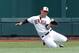 Jun 15, 2013; Omaha, NE, USA; Oregon State Beavers left fielder Michael Conforto (8) catches the fly ball against the Mississippi State Bulldogs during the College World Series game at TD Ameritrade Park. Mandatory Credit: Bruce Thorson-USA TODAY Sports