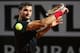 ROME, ITALY - MAY 17: Grigor Dimitrov of Bulgaria in action against Rafael Nadal of Spain during day seven of the Internazionali BNL d'Italia tennis 2014 on May 17, 2014 in Rome, Italy. (Photo by Julian Finney/Getty Images)