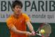 Kei Nishikori, of Japan, returns the ball during a training session for the French Open tennis tournament, at the Roland Garros stadium in Paris, Friday, May 23, 2014. The French Open tennis tournament starts Sunday. (AP Photo/Michel Euler)