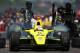 INDIANAPOLIS, IN - MAY 23: Sage Karam, driver of the #22 Dreyer and Reinbold - Kingdom Racing w/CGR Chevrolet Dallara, drives during the pit stop challenge on Carb Day for the 98th running of the Indianapolis 500 Mile Race on May 23, 2014 at Indianapolis Motor Speedway in Indianapolis, Indiana. (Photo by Chris Graythen/Getty Images)