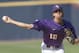 LSU's Aaron Nola pitches against Arkansas during the Southeastern Conference NCAA college baseball tournament on Thursday, May 22, 2014, in Hoover, Ala. (AP Photo/Hal Yeager)