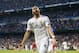 Real's Karim Benzema celebrates scoring the opening goal during a Champions League semifinal first leg soccer match between Real Madrid and Bayern Munich at the Santiago Bernabeu stadium in Madrid, Spain, Wednesday, April 23, 2014. (AP Photo/Paul White)