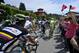 People cheer at cyclists at the start of the 15th stage of the Giro D'Italia cycling race from Valdengo to Plan di Montecampione, Italy, Sunday, May 25, 2014. (AP Photo/Gian Mattia D'Alberto)