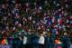 PARIS, FRANCE - NOVEMBER 19: French fans celebrate after their side won the FIFA 2014 World Cup Qualifier 2nd Leg Playoff between France and Ukraine at the Stade de France on November 19, 2013 in Paris, France. (Photo by Harry Engels/Getty Images)