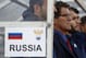 Russia's coach Fabio Capello, second from left, awaits the start of the match before an international friendly soccer match against Armenia in Krasnodar, Russia, Wednesday, March 5, 2014. Russia won 2-0. (AP Photo/Denis Tyrin)